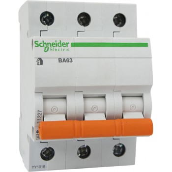 Автоматический выключатель ВА63 3 полюса 6 А тип C 4,5 КА SCHNEIDER ELECTRIC серии "Домовой"